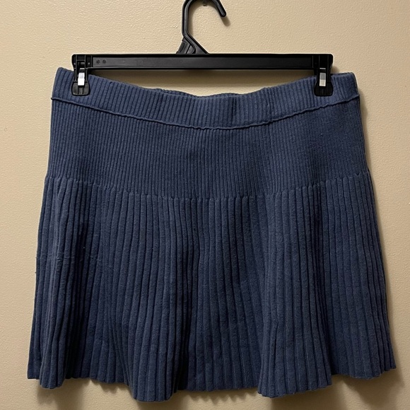 aerie Dresses & Skirts - Aerie Deep Blue Ribbed Skater Skirt